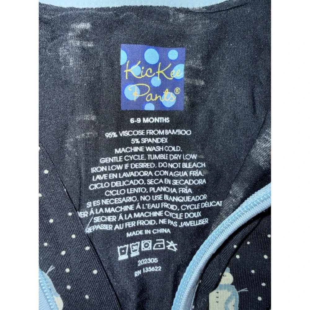 KicKee Pants Footie 6-9M Midnight Tiny Snowman NEW Bamboo Pajamas‎ winter zip